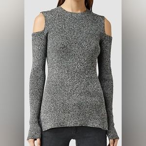 All Saints Bernt jumper cold-shoulder sweater